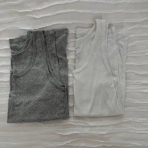 Gap Tank Top Bundle - Grey and White - Size Medium